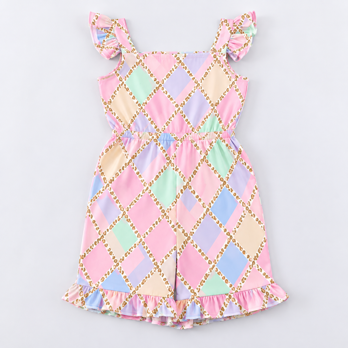 Girls Ruffle Short Romper