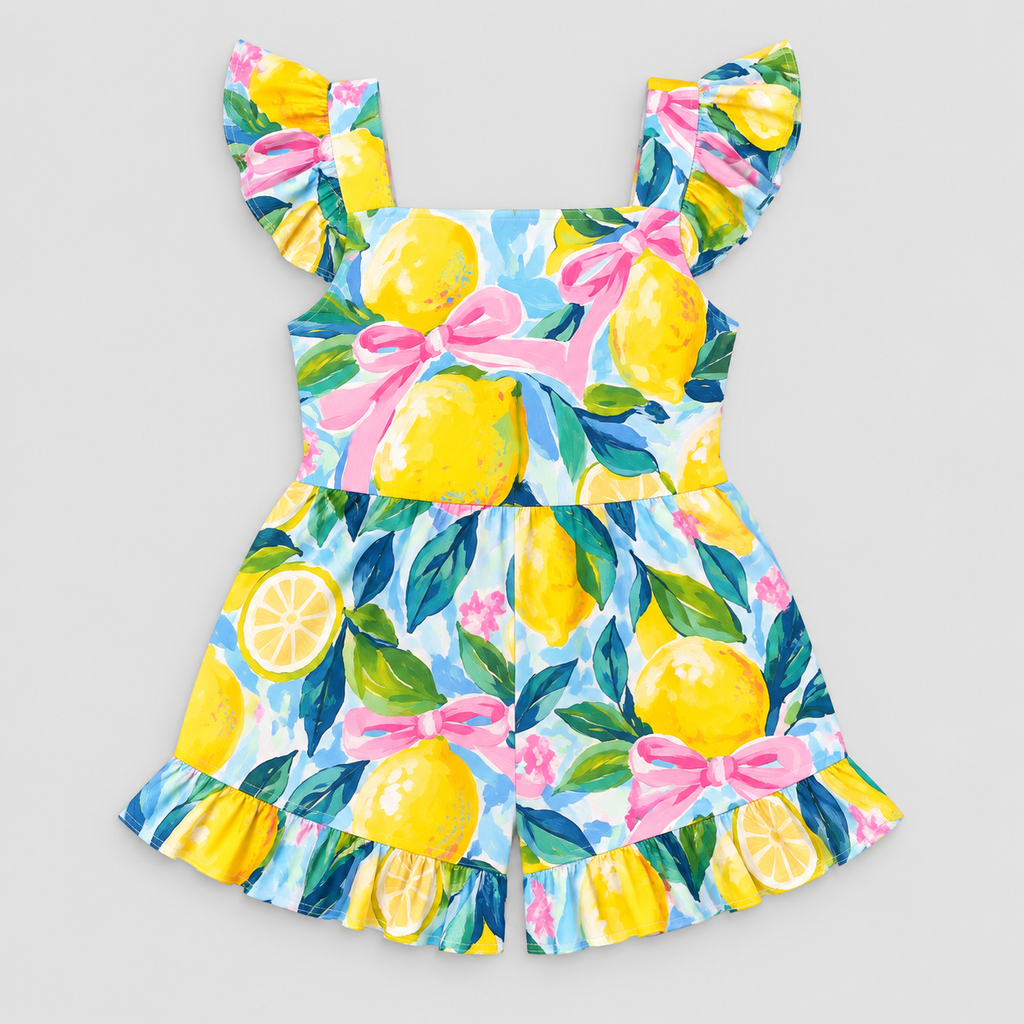 Girls Ruffle Short Romper