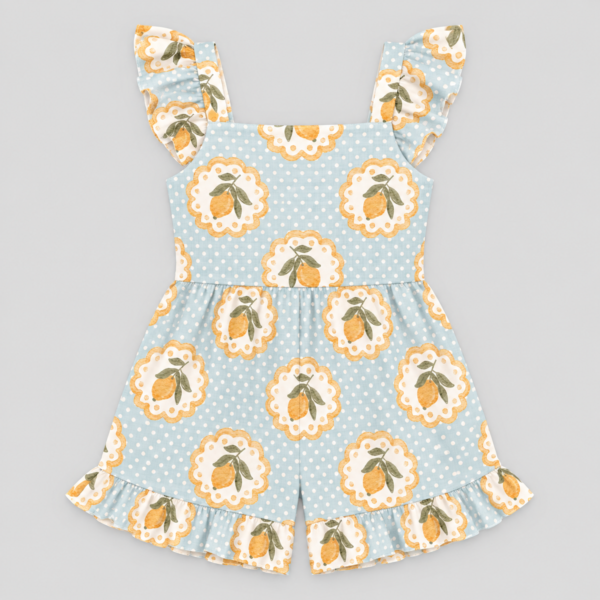 Girls Ruffle Short Romper