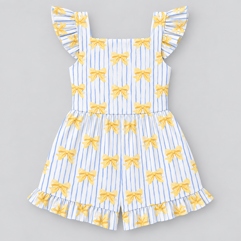 Girls Ruffle Short Romper