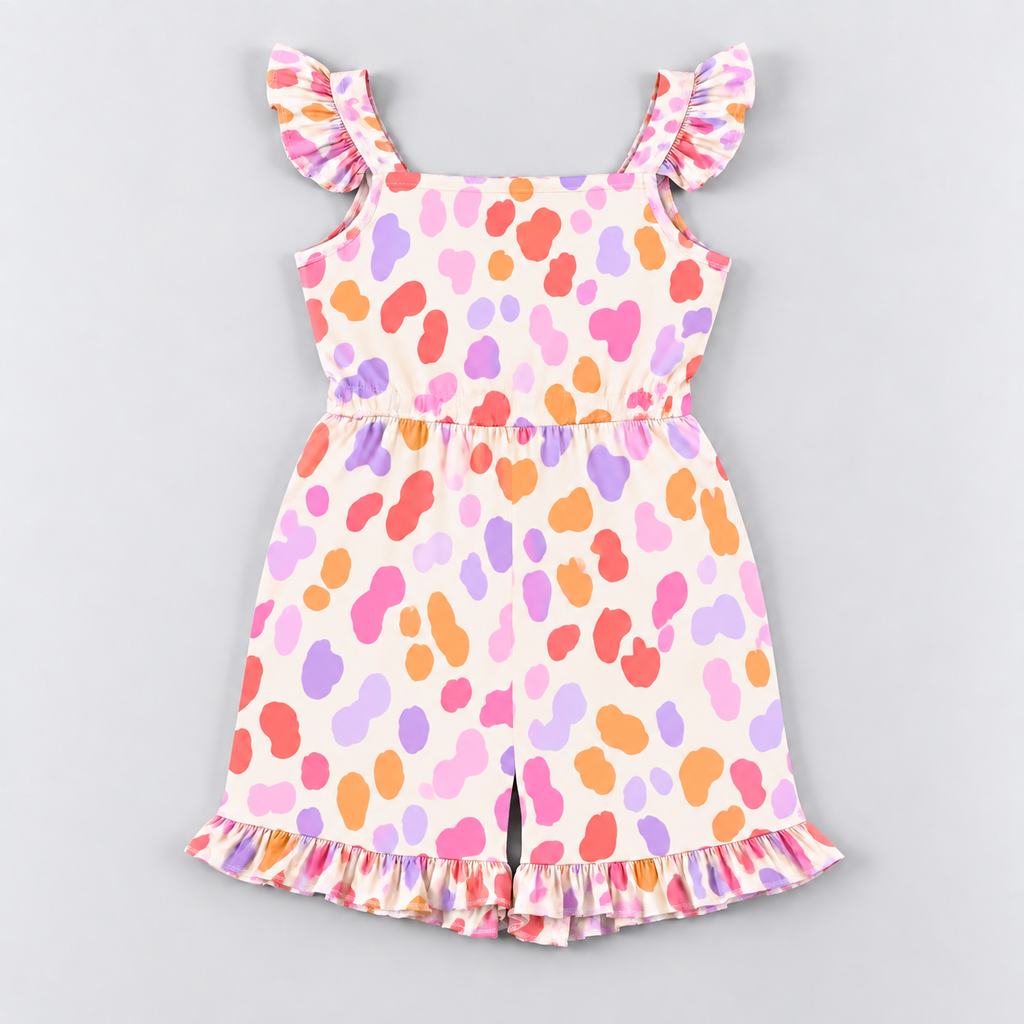 Girls Ruffle Short Romper