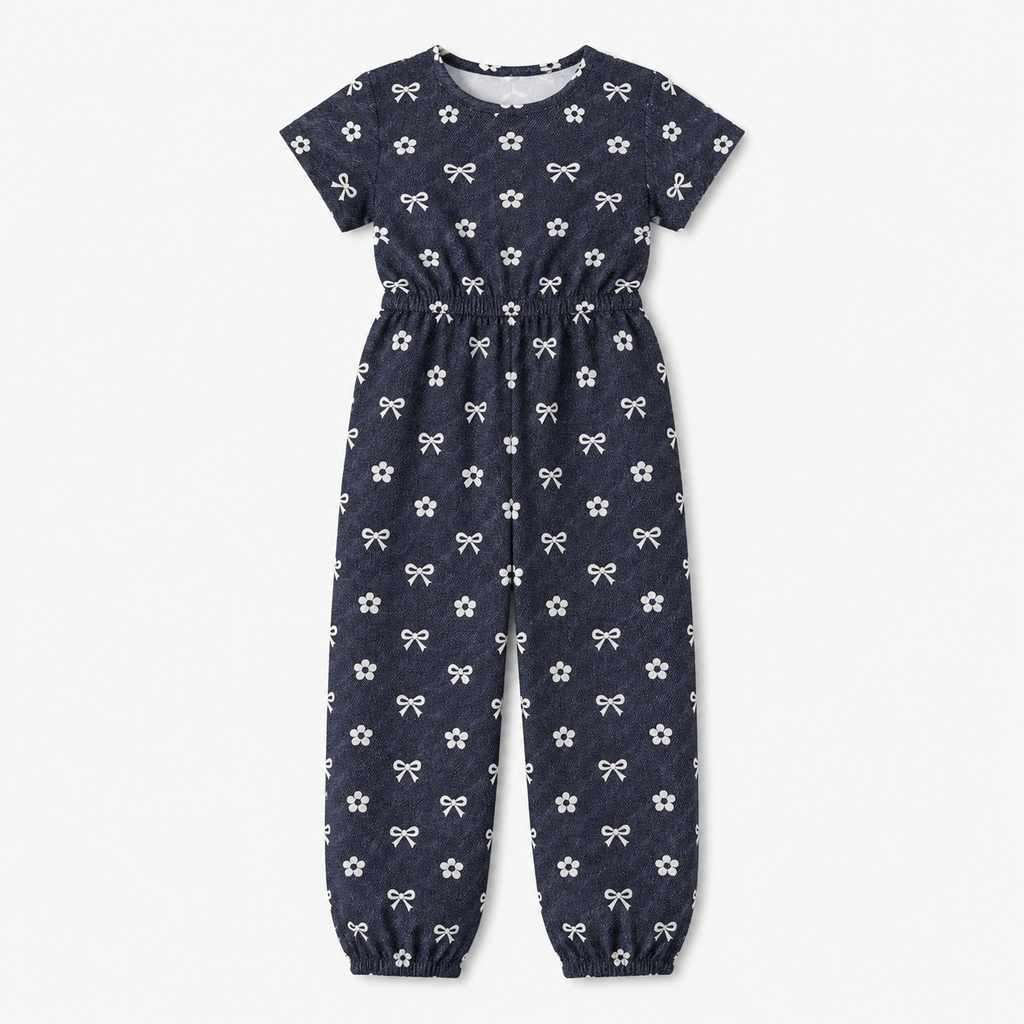 Girl's Cinched Waist Jumpsuit