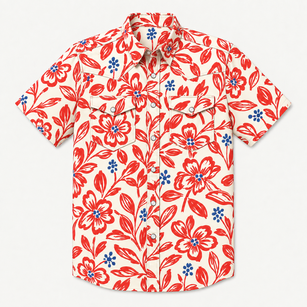 Men's Short Sleeve Western Shirt