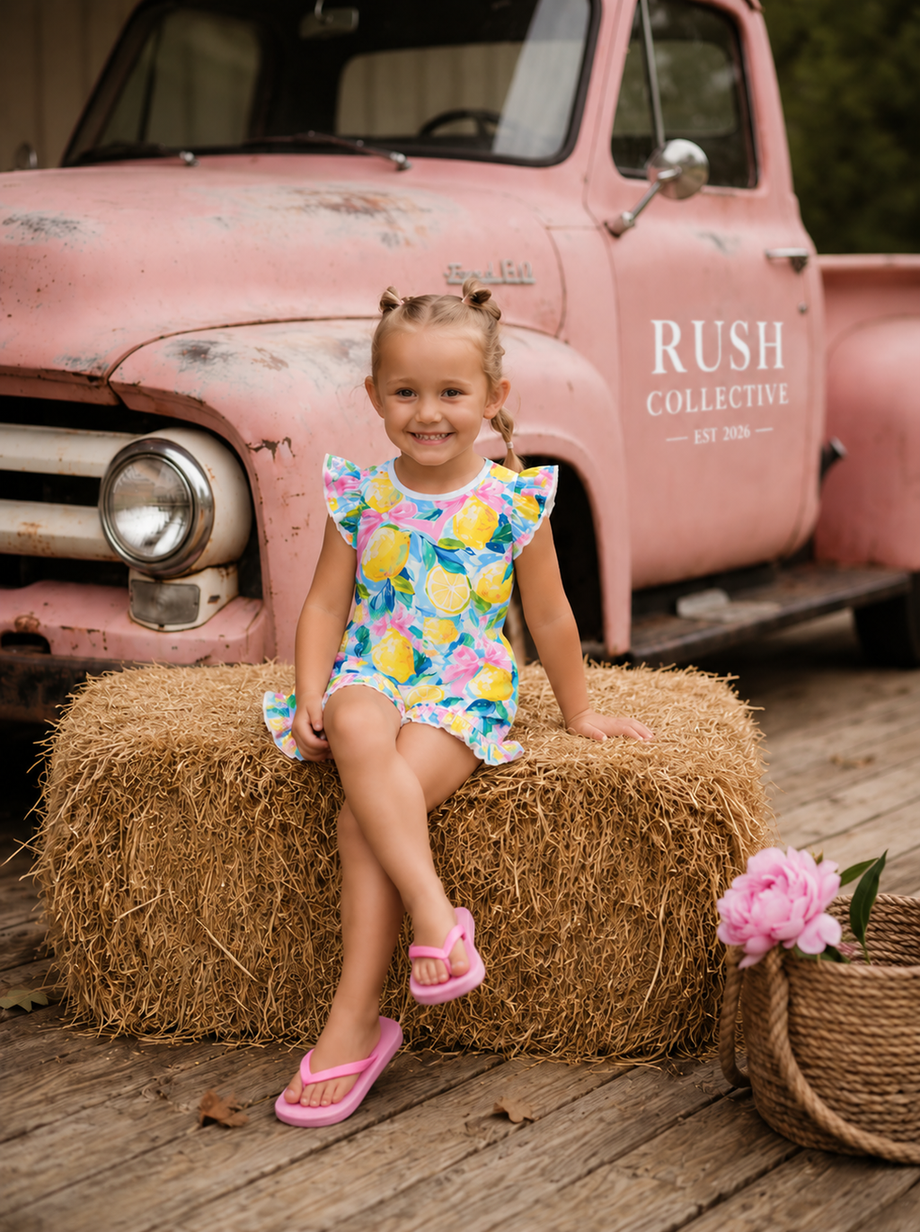 Girls Ruffle Short Romper