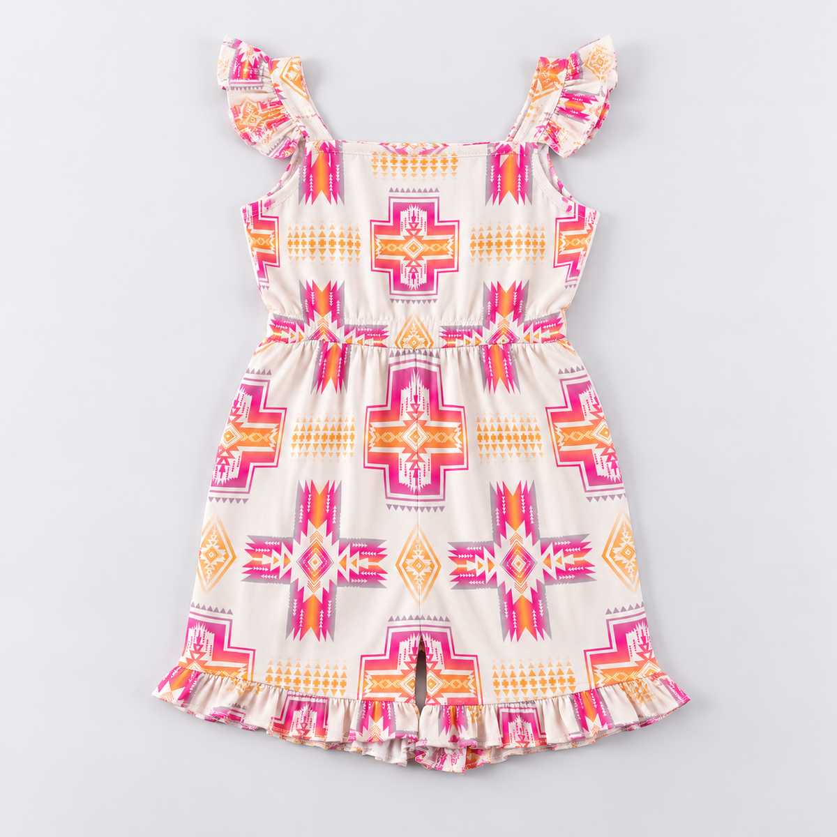 Girls Ruffle Short Romper