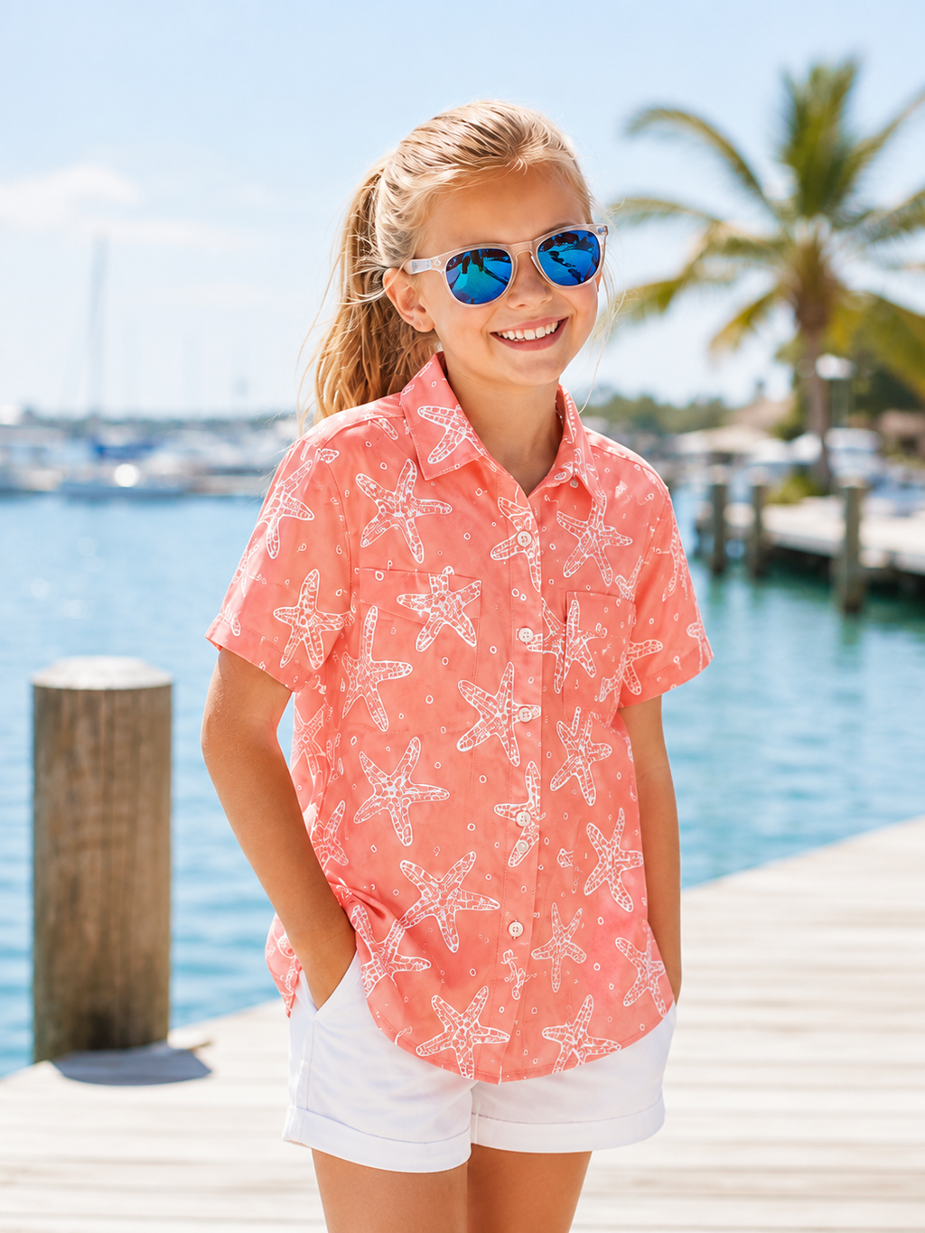 Girl's Performance Fishing Shirt Short Sleeve