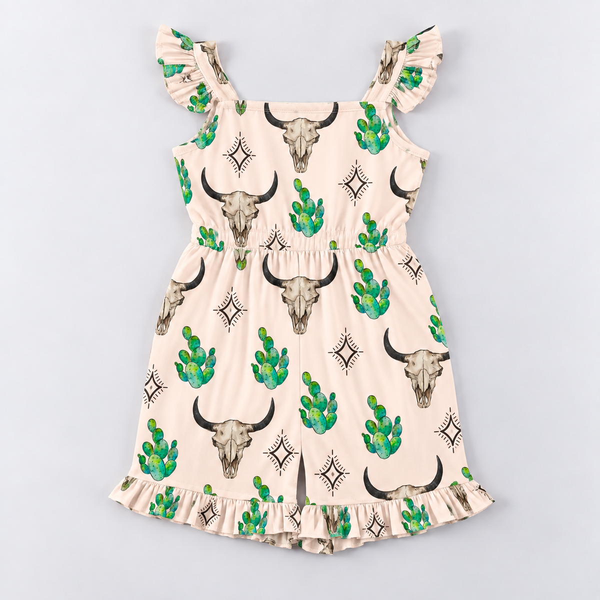Girls Ruffle Short Romper