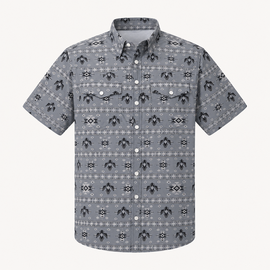 Men's Short Sleeve Western Shirt