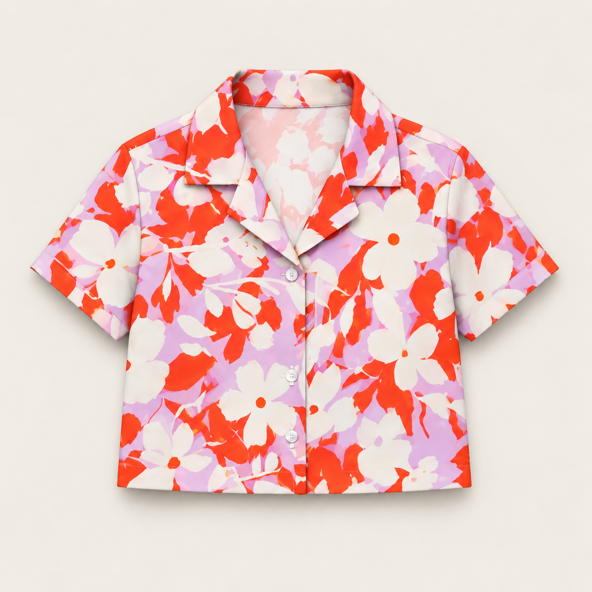 Girl's Cropped Button Up Shirt