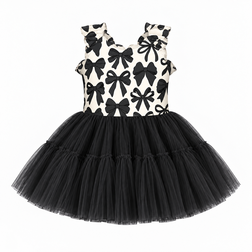 Girl's Patterned Scallop Active Dress w/ Shorts