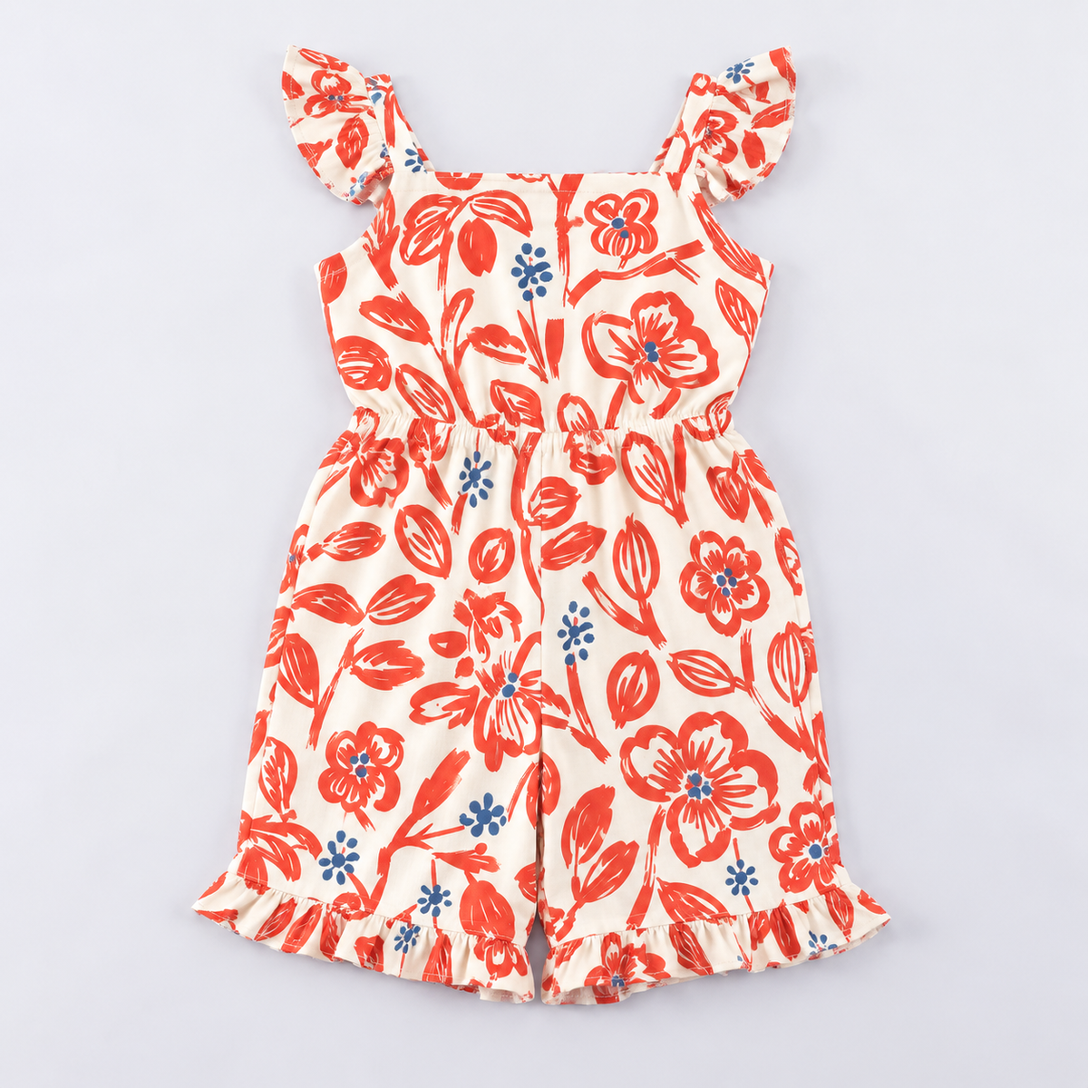 Girls Ruffle Short Romper
