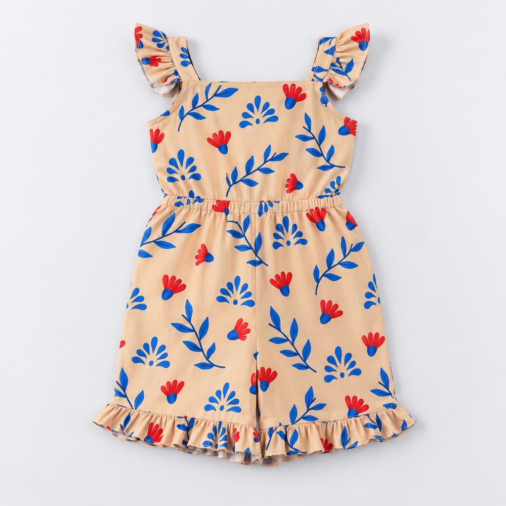 Girls Ruffle Short Romper