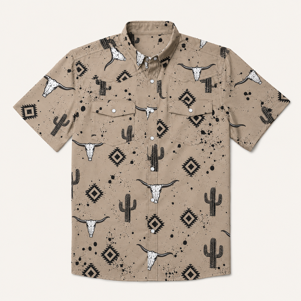 Men's Short Sleeve Western Shirt