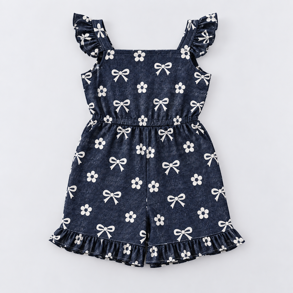 Girls Ruffle Short Romper