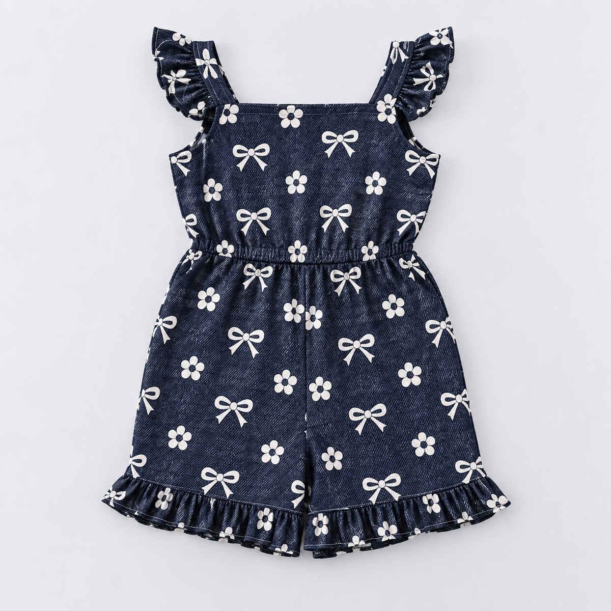 Girls Ruffle Short Romper