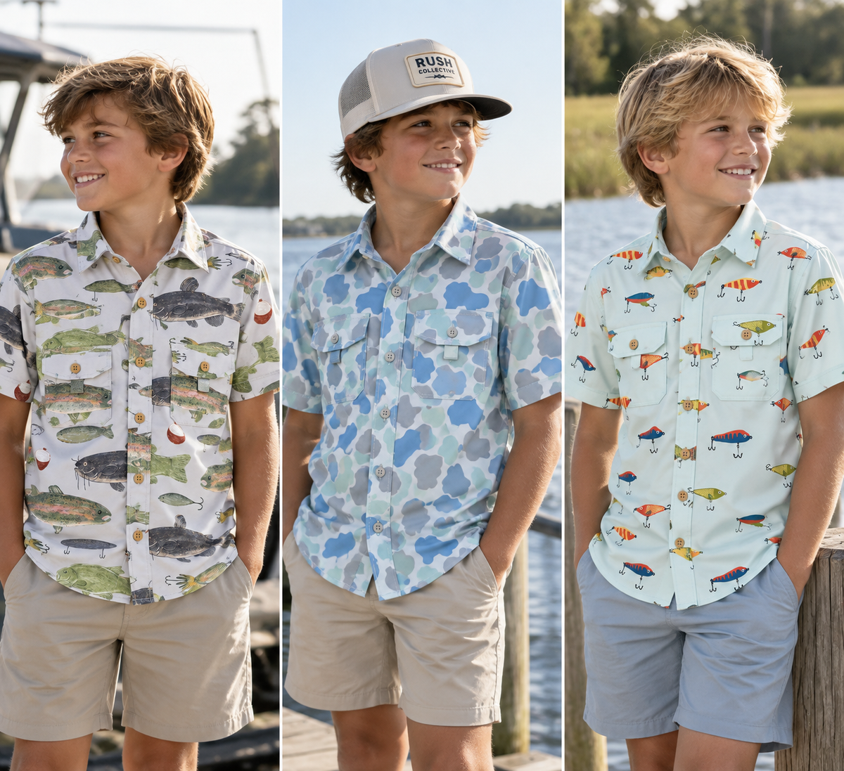 Boy's Performance Fishing Shirt Short Sleeve