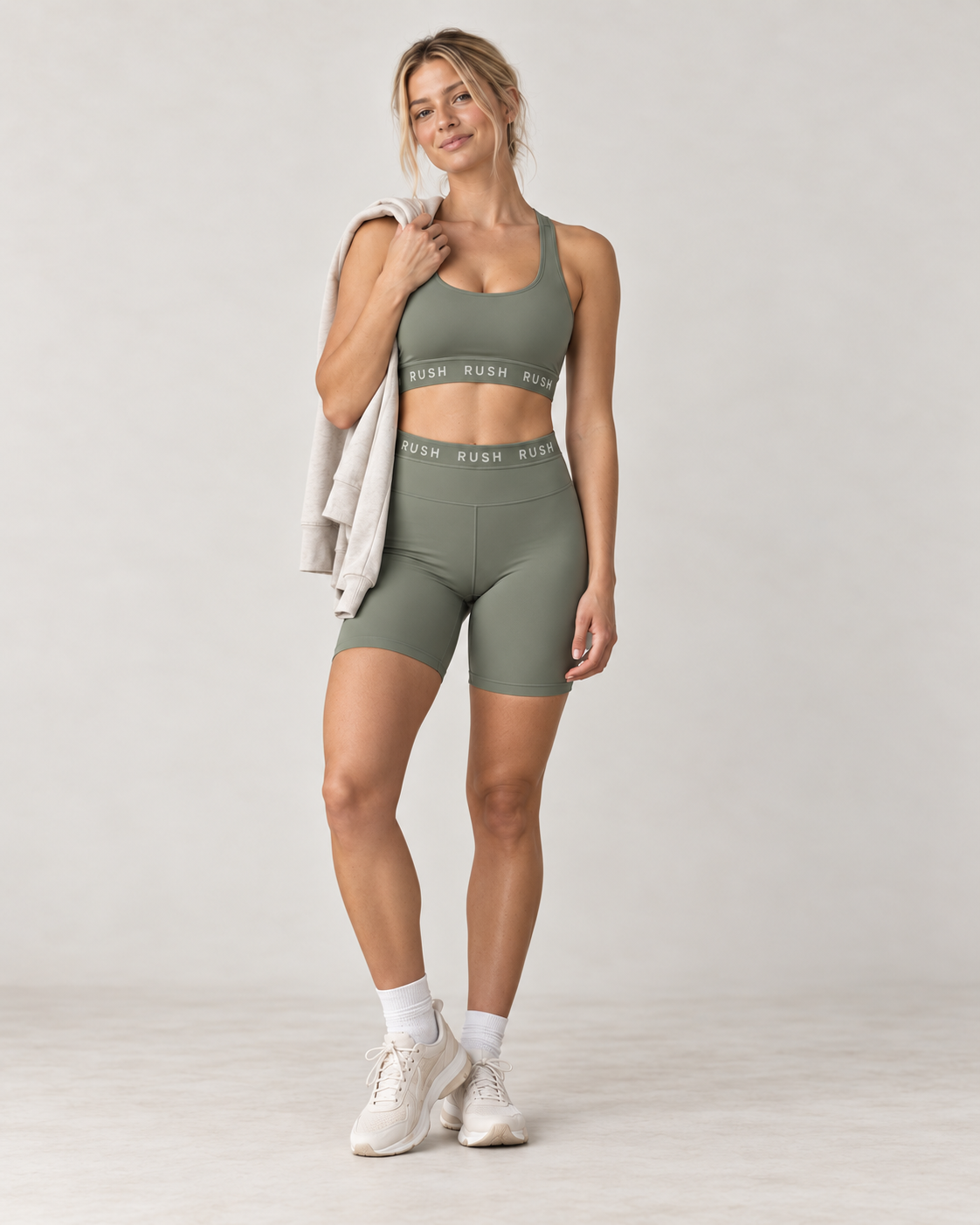 Rush Active Bra + Bike Short Set