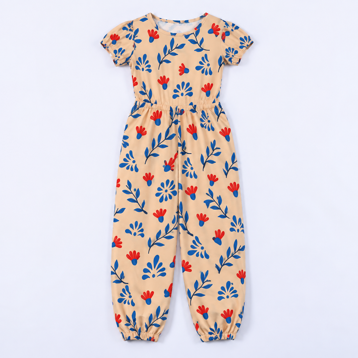 Girl's Cinched Waist Jumpsuit