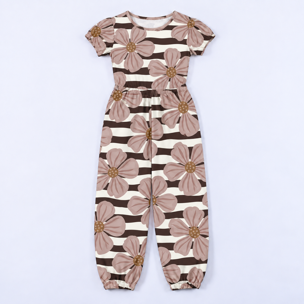 Girl's Cinched Waist Jumpsuit
