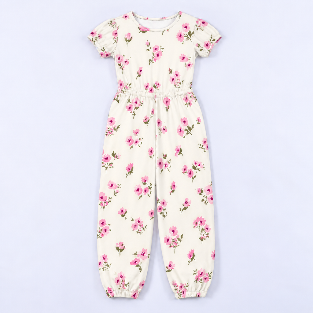 Girl's Cinched Waist Jumpsuit