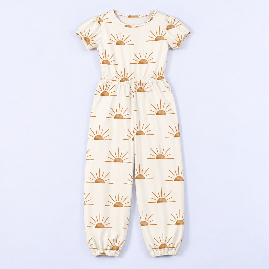 Girl's Cinched Waist Jumpsuit