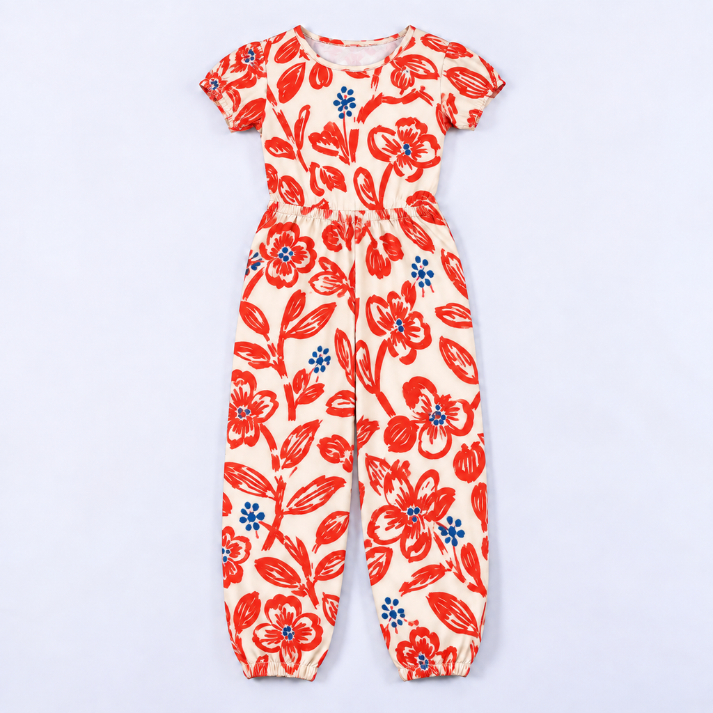 Girl's Cinched Waist Jumpsuit